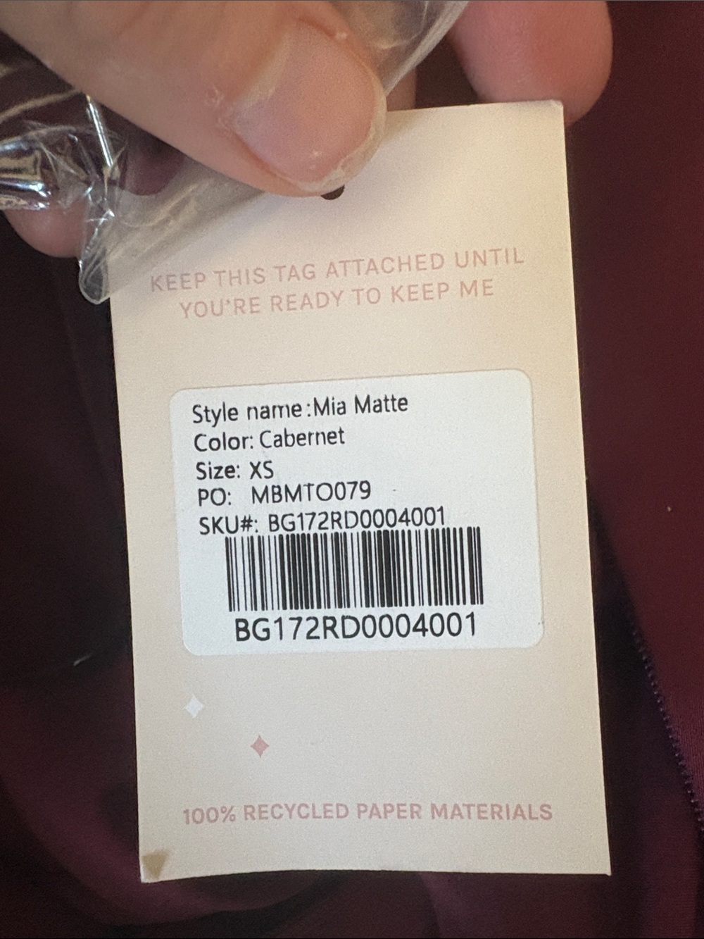 Birdy Grey Mia Converible Gown in Matte Satin Cabernet - Picture 3 of 3